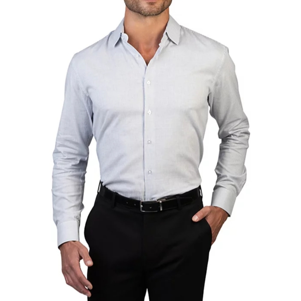 Vince Camuto Light Gray Dress Shirt 15.5 34/35